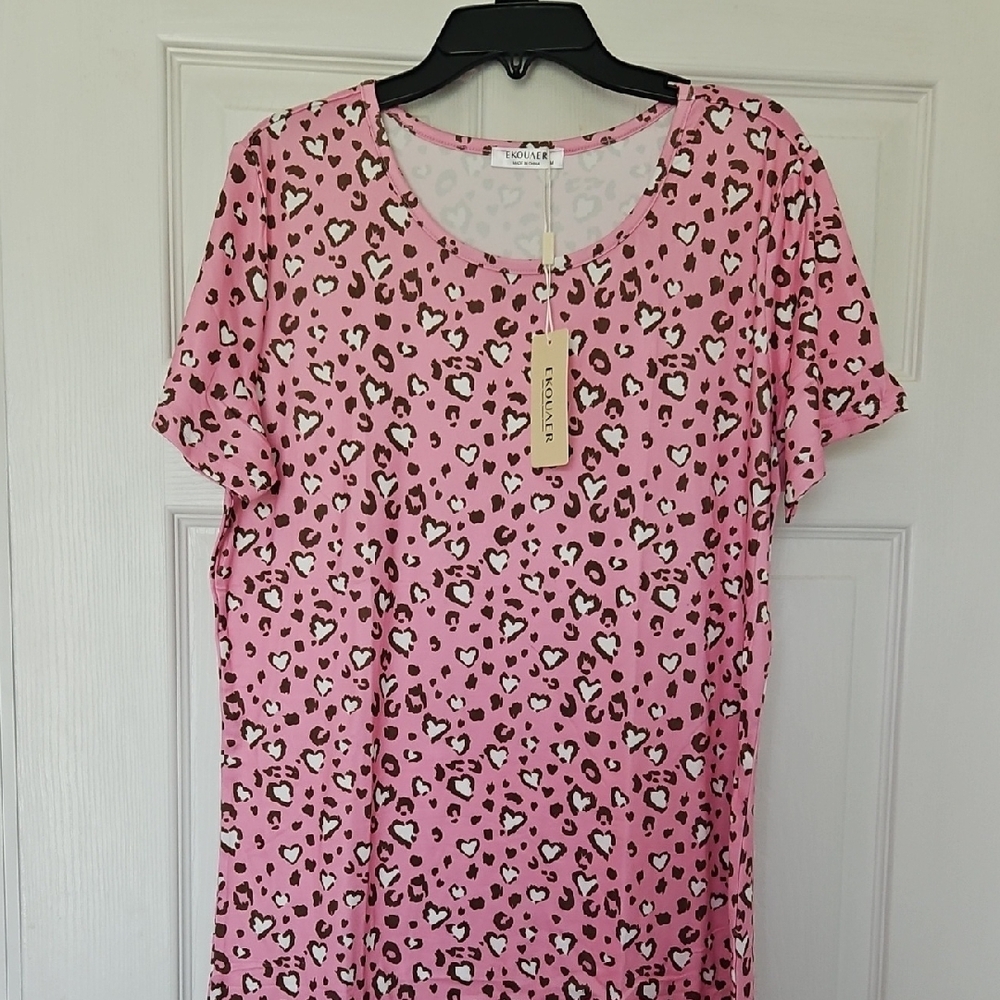 Pink Leopard Print Pajama Set